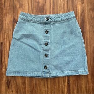 Button front denim mini skirt S 26” waist DONATING
